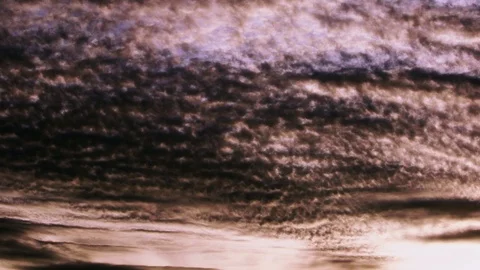 Striking low cloud bank time lapse moving toward camera high sky visible above Stock Footage 95875918