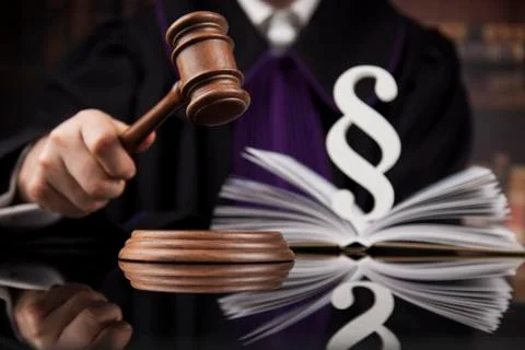 Striking mallet, Judgment concept, book background and Paragraph Free Stock Photos