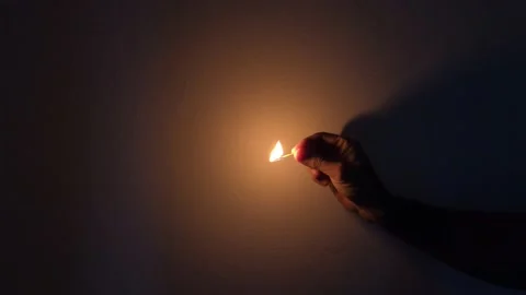 Striking a match Stock Footage 121906379