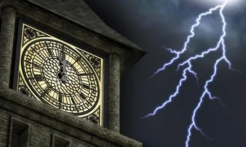 Striking midnight Stock Illustration