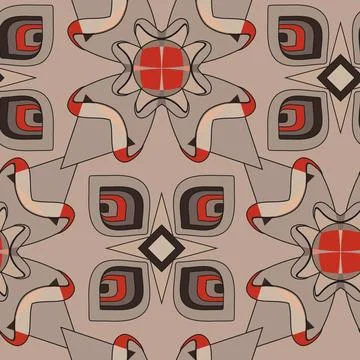 A striking pattern of elements reminiscent of ancient Byzantine painting. . Illustrazione stock
