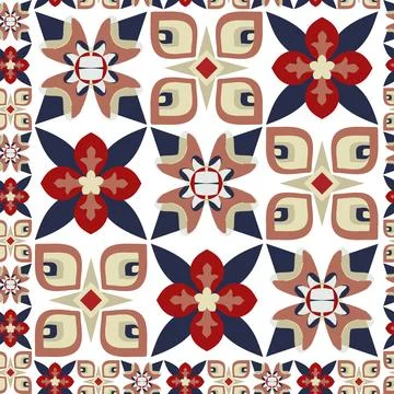 A striking pattern of elements reminiscent of ancient Byzantine painting. Stock Illustration