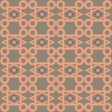 A striking pattern of elements reminiscent of ancient Byzantine painting. Illustrazione stock