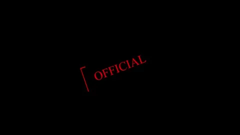 Striking red official stamp on a dark background. Official stamp approval c.. Stock Footage 337567638