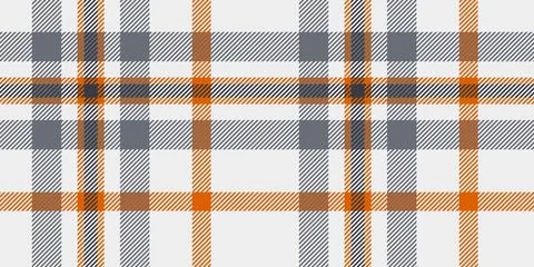 A striking tartan plaid pattern featuring bold grey and orange tones with s.. Stock Illustration