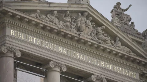 A striking view of a historic building showcasing classical architecture Stock Footage 325320398