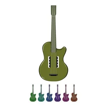 String acoustic guitar cartoon vector graphic Ilustración de archivo