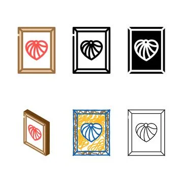 String art color icon variants vector Stock Illustration