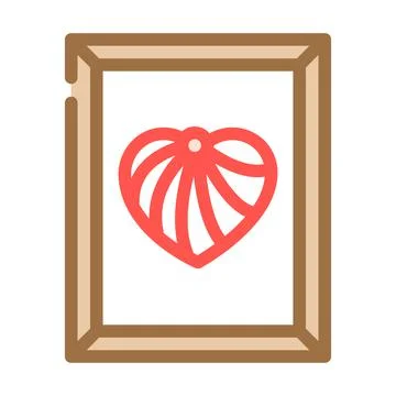 String art color icon vector illustration Stock Illustration