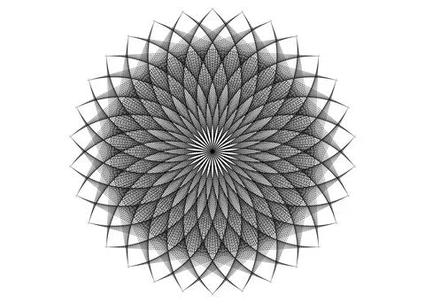 String art flower mandala, Seed of life symbol Sacred Geometry. Logo icon Illustrazione stock
