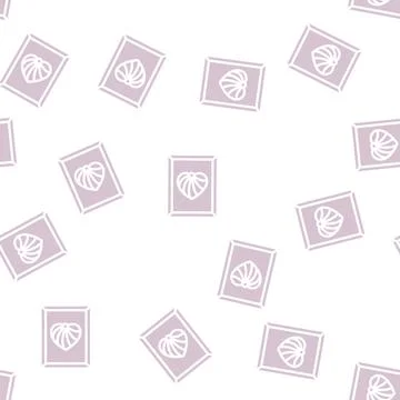 String art glyph vector seamless pattern Stock Illustration