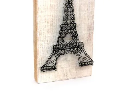 String Art. Handmade board. Paris. Foto stock