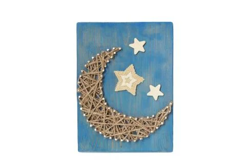 String Art. Handmade board Stock Photos