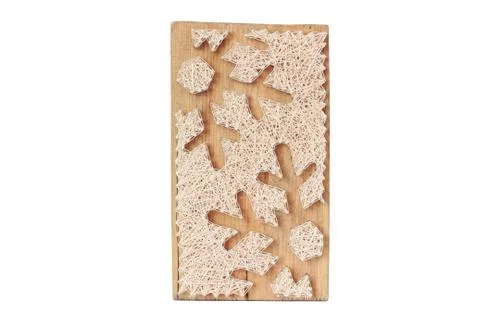 String Art. Handmade board Stock Photos