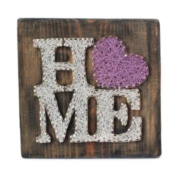 String Art. Handmade board Stock Photos