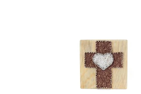 String Art. Handmade board Stock Photos