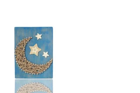 String Art. Handmade board Stock Photos