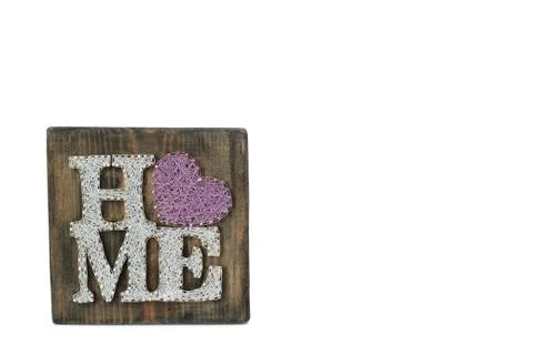 String Art. Handmade board Stock Photos