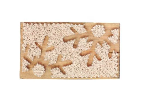 String Art. Handmade board Stock Photos