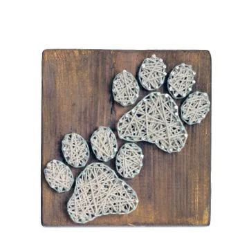 String Art. Handmade board Stock Photos