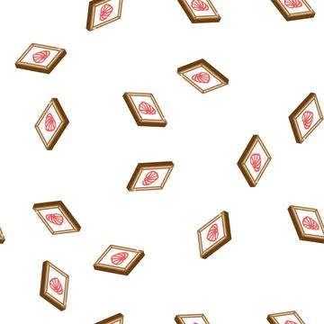 String art isometric icon seamless pattern Stock Illustration