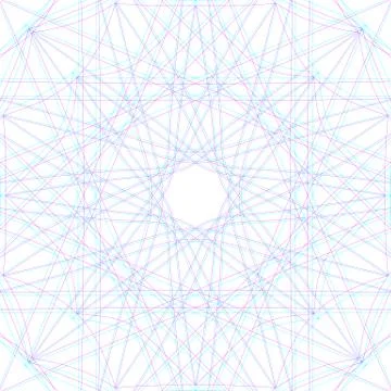 String art psychedelic seamless pattern. Stock Illustration