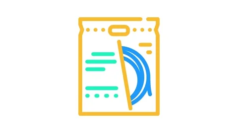 String badminton color icon animation Video stock 327271941