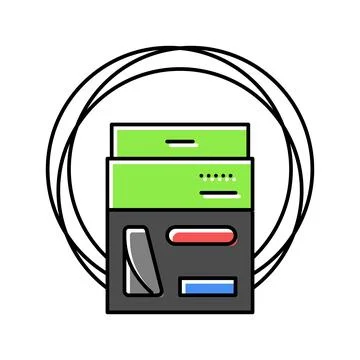 String badminton color icon vector illustration Stock Illustration