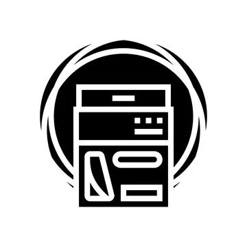 String badminton glyph icon vector illustration Illustrazione stock