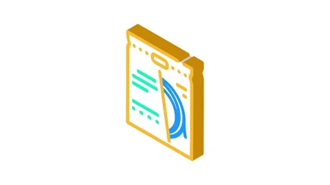 String badminton isometric icon animation Video stock 327294842