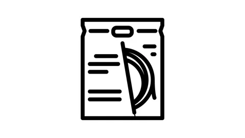 String badminton line icon animation Video stock 326766397