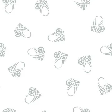 String bag zero waste glyph vector seamless pattern Stock Illustration