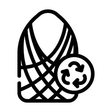 String bag zero waste line icon vector illustration Stockillustratie