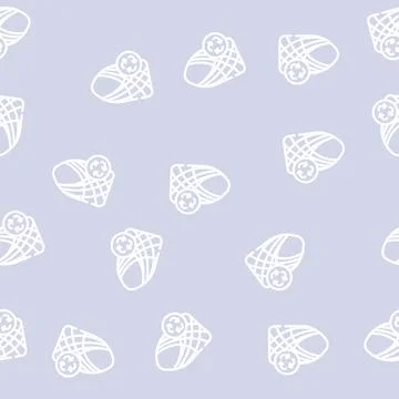 String bag zero waste line vector seamless pattern Stock Illustration