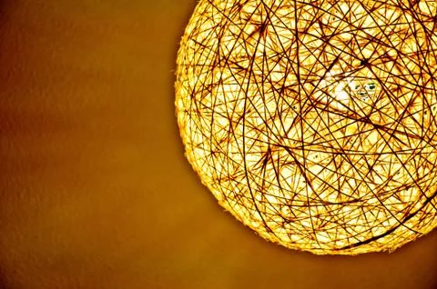 String ball lamp abstraction Stock Photos
