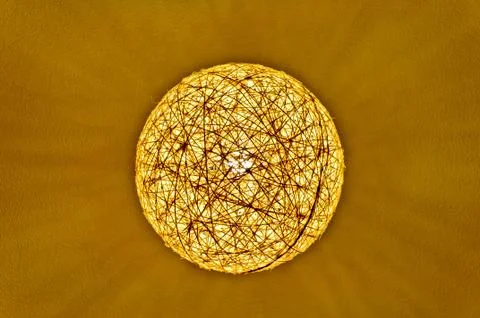 String ball lamp abstraction Stock Photos