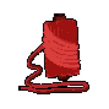 String ball yarn pixel art vector illustration Stock Illustration