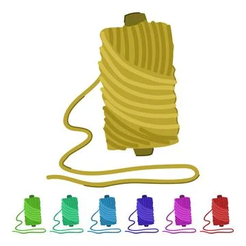 String ball yarn vector cartoon graphic Stock Illustration