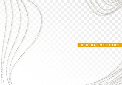String beads realistic isolated. Decorative design element bead Stock Illustration