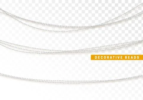 String beads realistic isolated. Decorative design element bead Stock Illustration