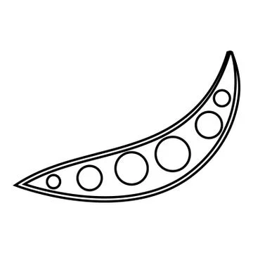 String bean icon, outline style 스톡 일러스트