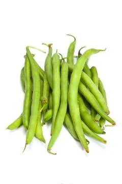 String beans isolated Stock Photos