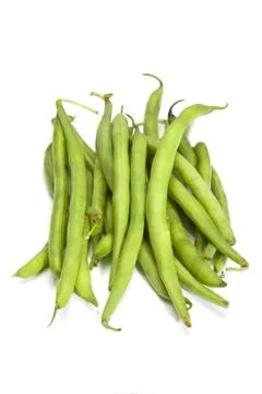 String beans isolated Stock Photos