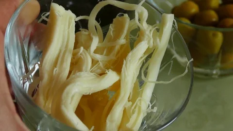 String cheese, varieties of cheese made in turkey, string cheese, Stock Footage 104619193