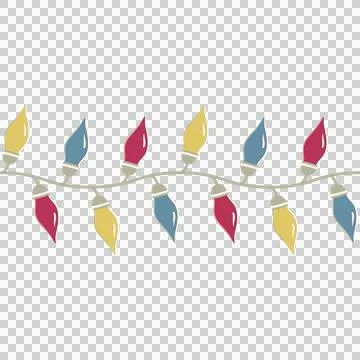 String of colored christmas lights Stock Illustration