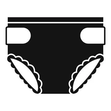 String diaper icon, simple style Stock Illustration