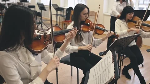 String ensemble reimagines classical music with modern techniques. Innovative Stock Footage 305549477