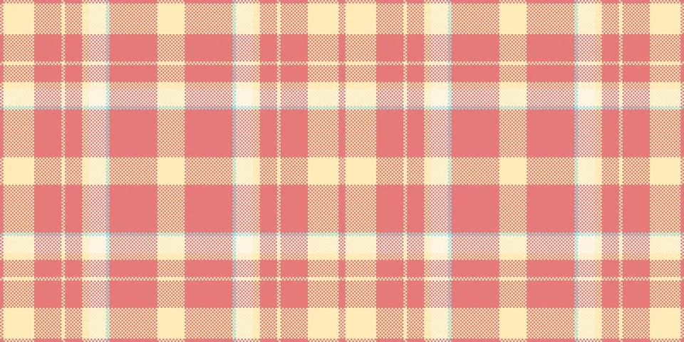String fabric seamless tartan, creativity textile plaid background. Folded .. 库存插图