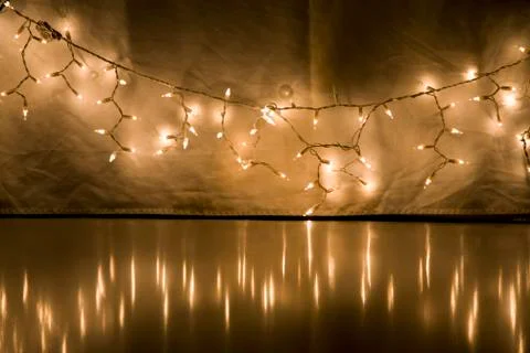 A string of fairy lights Stock Photos