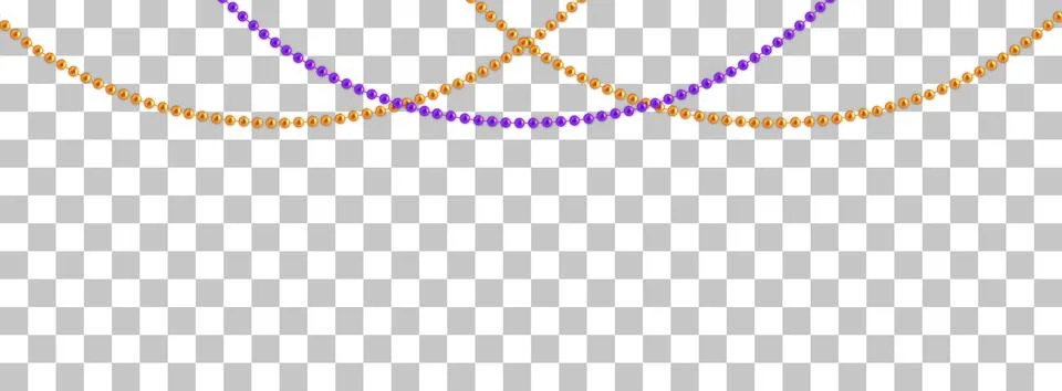 String garlands with balls , isolated on transparent background. Vector Illus Stock Illustration